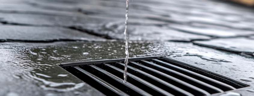 Scupper drain installed on a flat roof to manage water flow and prevent damage.