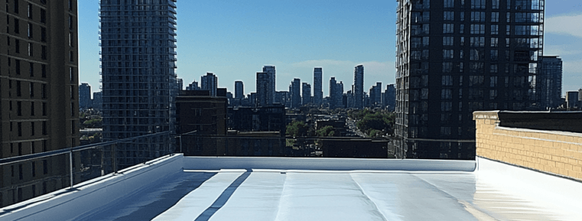 A flat roof showcasing high-quality, durable, and long-lasting protection for building owners.